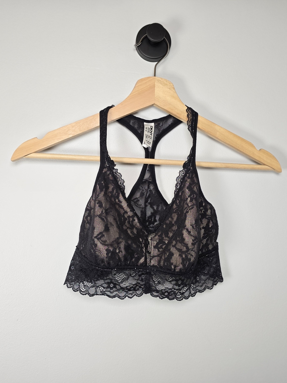 DKNY Black Lace Racerback Bralette